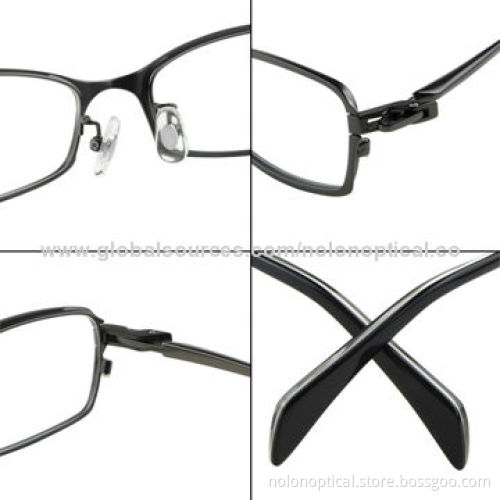 Gun Metal Eyeglass Frame, Logos Can be Printed